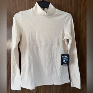 KÜHL Women’s Cream Ribbed Mock Neck Long Sleeve Top Size Small NWT